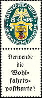 2742 Nothilfe 1929, 8 Pfg + "Verwende Die Wohlfahrtspostkarte!", Senkrechter Zusammendruck, Tadellos Postfrisch, Unsigni - Sonstige & Ohne Zuordnung