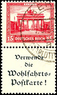 2759 15 Pf.+A1, Nothilfe 1930, Senkr. Zusammendruck, Gestempelt  "BERLIN 7.5.31", Mi. 400,-, Katalog: S86 O - Other & Unclassified