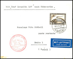 2828 Südamerikafahrt 1930, Aufgabe Friedrichshafen Nach Bahia, Brief Frankiert Mit 4 M. Südamerikafahrt Von FRIEDRICHSHA - Sonstige & Ohne Zuordnung