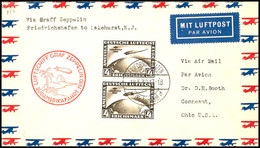 2829 Südamerikafahrt 1930, Aufgabe Friedrichshafen Bis Lakehurst, Brief Mit Senkrechtem Paar 4 M. Südamerikafahrt Von FR - Sonstige & Ohne Zuordnung