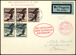 2905 ÖSTERREICH: 1930, Landungsfahrt Nach Bern, Karte Ab Wien, Alle Stempel Vorderseitig, Katalog: 93A BF - Sonstige & Ohne Zuordnung