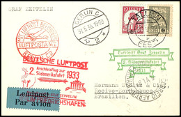 2926 ESTLAND: 1933, 2. Südamerikafahrt Mit Anschlussflug Berlin-Friedrichshafen, Karte Mit 12 S. Universität Dorpat Und  - Sonstige & Ohne Zuordnung