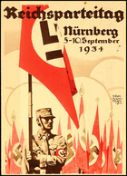 2969 1934, Frühe Reichsparteitagskarte Mit Entsprechendem SST, Von Einem Teilnehmer, Bedarfsmäßig Gelaufen - Sonstige & Ohne Zuordnung
