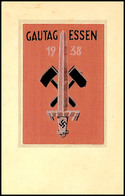 2973 1938, Gautag Essen, Seltene Karte Mit Eingelassenem Seidenstoff, Gute Erhaltung  BF - Sonstige & Ohne Zuordnung