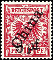 3024 5 Pfg Futschau-Provisorium Auf 10 Pfg Steilaufdruck, Tadellos Postfrisch, Kabinett, Tiefst Gepr. Gebr. Senf Und Sel - Deutsche Post In China