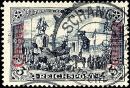 3034 3 M. Reichspost, Type II, Zentrisch Gestempelt KOS SHANGHAI 8/9 03, Tadellos, Kabinett, Tiefst Gepr. Dr. Lantelme,  - Deutsche Post In China