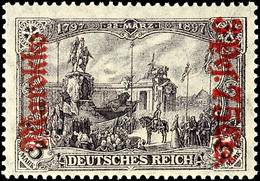 3091 3 P 75 C Auf 3 M. Deutsches Reich, Friedensdruck, Tadellos Postfrisch, Unsigniert, Mi. 32.-, Katalog: 57IA ** - Deutsche Post In Marokko