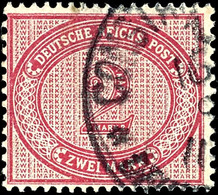 3103 2 Mark Ziffer In F-Farbe Tadellos Gestempelt Const., Tiefst Gepr. Dr. Steuer BPP, Mi. 200.-, Katalog: V37f O - Deutsche Post In Der Türkei