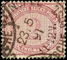 3106 2 Mark Lebhaftgraulila, Gestempelt CONSTANTINOPEL 1  23/5 91 (Arge Type 6), Mi. 500.-, Katalog: V37d O - Deutsche Post In Der Türkei