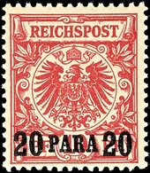 3121 20 PA Auf 10 Pfg Krone/Adler Lebhaftrosarot, Tadellos Postfrisch, Unsigniert, Kabinett, Fotoattest Steuer BPP (2006 - Deutsche Post In Der Türkei