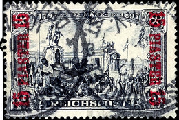 3153 15 PIA Auf 3 M. Reichspost, Type II, Zentrisch Gestempelt CONSTANTINOPEL 15/12 01, Tadellos, Kabinett, Tiefst Gepr. - Deutsche Post In Der Türkei