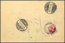 3164 10 Para A. 10 Pfg Germania, Mit Einkreisstempel "CONSTANTINOPEL 1 DP 17 12 12" Rücks. Auf Postablieferungsschein Fü - Deutsche Post In Der Türkei