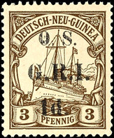 3195 DIENSTMARKEN: 1 D. Auf 3 Pfg. Kaiseryacht, Tadellos Postfrisch, Signiert Hoffmann-Giesecke BPP, Mi. 120.-, Katalog: - Deutsch-Neuguinea