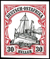 3223 30 Heller Kaiseryacht Ungezähnt, Tadellos Postfrisch Ohne Jegliche Signaturen, Fotoattest  Steuer VÖB: "postfrisch, - Deutsch-Ostafrika