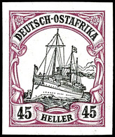 3224 45 Heller Kaiseryacht Ungezähnt, Tadellos Postfrisches Luxusstück Ohne Jegliche Signaturen, Fotoattest Steuer VÖB:  - Deutsch-Ostafrika