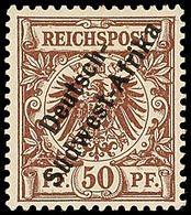 3245 25 Pfg Und 50 Pfg Krone/Adler Mit Aufdruck "Deutsch-Südwest-Afrika", 2 Ungebrauchte Kabinettstücke, Signiert Bothe  - Deutsch-Südwestafrika