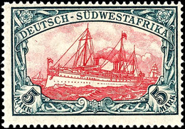 3257 5 M. Kaiseryacht, Kriegsdruck, Tadellos Postfrisch, Unsigniert, Fotobefund Jäschke-Lantelme BPP (2006), Mi. 220.-,  - Deutsch-Südwestafrika