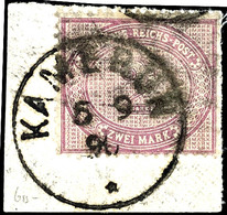 3281 2 Mark Lebhaftraulila Mit Stempel KAMERUN 5.9.90 Auf Briefstück, Marke Mit Randklebung, Aber Einwandfreier Zähnung, - Kamerun