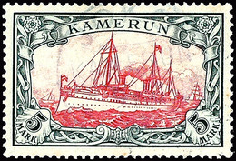 3286 5 Mark Kaiseryacht Ohne Wasserzeichnung, Sauber Gestempeltes Kabinettstück Mit Zarter Entwertung JOKO KAMERUN 9.10. - Kamerun