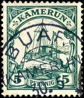 3297 BUAR KAMERUN 30.5, Klarer Abschlag Auf Loser Marke 5 Pfg. Kaiseryacht Mit Wasserzeichen, Kabinett, Gepr. Bothe BPP  - Kamerun