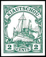 3341 2 Cent Kaiseryacht Ungezähnt, Tadellos Postfrisches Luxusstück Ohne Jegliche Signaturen, Fotoattest Steuer BPP: "po - Kiautschou