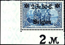 3413 3 C. Auf 3 Pfg - 2 Fr. 50 C. Auf 2 Mark, Komplette Aufdruck-Ausgabe, Teils Rand- Bzw. Eckrandstücke, Tadellos Ungeb - Sonstige & Ohne Zuordnung