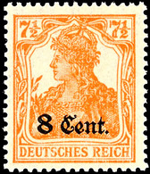 3424 8 C Auf 7 1/2 Pf. In B-Farbe Tadellos Postfrisch, Tiefst Gepr. Dr. Hochstädter Und Hey BPP, Mi. 300,-, Katalog: 3b  - Sonstige & Ohne Zuordnung