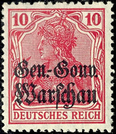 3452 10 Pfg Magenta, Gute Farbe, Tadellos Postfrisch, Gepr. Dr. Hochstädter BPP, Mi. 100,-, Katalog: 10b ** - Sonstige & Ohne Zuordnung