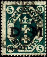 3619 5 M. Wappen Mit Liegendem Wz., Tadellos Bedarfsgestempelt, Fotobefund Tworek BPP "Stempel Echt, Zeitgerechte Abstem - Sonstige & Ohne Zuordnung