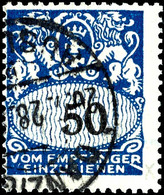 3644 50 Pfg Portomarke, Plattenfehler II, Feld 1 Einer Teilauflage,  Zeitgerechte Entwertung, Tadellose Erhaltung, Fotob - Sonstige & Ohne Zuordnung