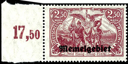 3667 2,50 Mark Deutsches Reich Mit Aufdruck "Memelgebiet", Bräunlichlila, Tadellos Postfrisch, Gepr. Klein BPP, Mi. 270. - Memelgebiet 1923