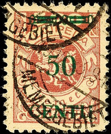 3685 50 C. Auf 500 Mark, Type BI, Gestempelt, Geprüft Klein BPP, Mi. 100,-, Katalog: 173BI O - Memelgebiet 1923