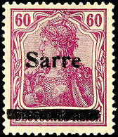 3728 60 Pfg. Rotlila, Ungebraucht, Tadellos, Altsignaturen, Fotobefund Braun BPP, Mi. 360.-, Katalog: 14aI * - Sonstige & Ohne Zuordnung