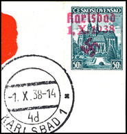 4026 50 H. "Briefmarkenausstellung Kaschau" Mit Handstempel-Aufdruck "1.X.1938 + Hakenkreuz", Tadellos Gestempelt Mit Er - Sonstige & Ohne Zuordnung