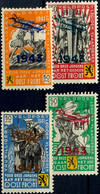 4089 + 50 Fr. Symbolische Darstellungen Mit Aufdruck "Flugzeug Und Jahreszahl 1943", Alle Vier Farben, Tadellos Postfris - Sonstige & Ohne Zuordnung
