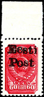 4110 60 Kop. Freimarke Mit Handstempel-Aufdruck "Eesti Post", Tadellos Postfrisch, Auflage Nur 200 Exemplare, Gepr. Pick - Sonstige & Ohne Zuordnung