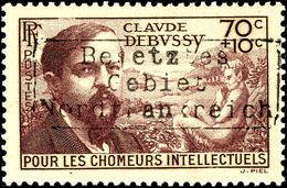 4153 70 C. + 10 C. Wohltätigkeitsausgabe "Debussy" Mit Aufdruck In Type II, Tadellos Ungebraucht Mit Voller Originalgumm - Sonstige & Ohne Zuordnung