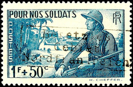 4162 1 Fr. + 50 C. Sondermarke "Soldaten" Mit Aufdruck In Type II, Tadellos Postfrisch - Mit Rücks. Abschlag Des Postste - Sonstige & Ohne Zuordnung