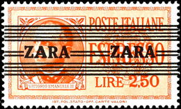 4545 2,50 Lire Freimarke Mit  Aufdruck "Zara" In Type III (Feld 81-82 Der Überdruckplatte), Tadellos Postfrisch, Auflage - Deutsche Bes.: Zara