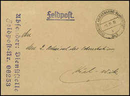 4572 1939, Feldpost-Dienstbrief Mit Marineschiffspost-Stpl. DEUTSCHE KRIEGSMARINE - SCHIFFSPOST Nr. 3 Vom 7.11.39 Sowie  - Sonstige & Ohne Zuordnung