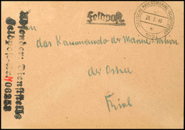 4599 1940, Feldpost-Dienstbrief Mit Marineschiffspost-Stpl. DEUTSCHE KRIEGSMARINE - SCHIFFSPOST Nr. 3 Vom 20.2.40 Sowie  - Sonstige & Ohne Zuordnung