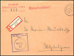 4603 1940, Feldpost-Einschreiben Mit Aufgabe-Stpl. WILHELMSHAVEN 1 Vom 7.2.40 Und R-Zettel WILHELMSHAVEN 1 Sowie Mit Bri - Sonstige & Ohne Zuordnung