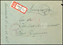 4792 1942, Feldpost-R-Brief Mit Norm-Stpl. "538 2.10.42" Und Feldpost-R-Zettel Mit K-Nr. 538 (= Feldpostamt 686 Im Raum  - Other & Unclassified