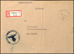 4793 1942, Feldpost-R-Brief Mit Norm-Stpl. "a 282 23.10.42" Und Feldpost-R-Zettel Mit K-Nr. 282 (= Feldpostamt 762 Vor E - Other & Unclassified