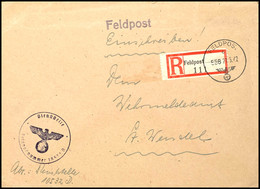 4798 1942, Feldpost-R-Brief Mit Norm-Stpl. "c 538 21.5.42" Und Feldpost-R-Zettel Mit Norm-Stpl.-Abschlag (K-Nr.538 = Fel - Sonstige & Ohne Zuordnung