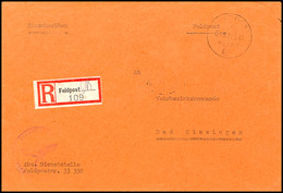 4801 1942, Feldpost-R-Brief Mit Norm-Stpl. "g 615 22.9.42" Und Feldpost-R-Zettel Mit K-Nr. 615 (= Feldpostamt 200 Im Rau - Other & Unclassified