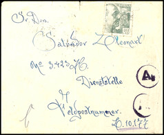 4822 1943, Spanischer Arbeiter In Der Wehrmacht, Brief Vom Januar 1943 Mit Spanischer Frankatur über 40 CTS, Die Aber Ni - Other & Unclassified