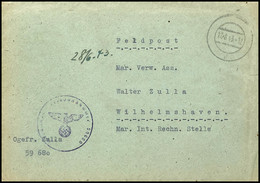 4846 Russen In Der Wehrmacht: 1943, Dt. Rahmenpersonal, Brief Mit Aptiertem Poststempel Vom 17.6. Sowie Absendervermerk  - Sonstige & Ohne Zuordnung