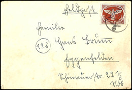 4866 Agramer Aufdruck Auf Feldpostbrief Echt Gelaufen Vom 09.01. 1945 Nach EGGENFELDEN (geöffnet Von Der Feldpostprüfste - Sonstige & Ohne Zuordnung