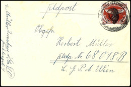 4868 Agramer Aufdruck Schwarzblau Tadellos Auf Luftfeldpostbrief An Obgefr. Herbert Müller, Feldp.Nr. 68018 B Von Zwicka - Sonstige & Ohne Zuordnung